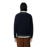 Lacoste - JERSEY DE LANA CON CUELLO DE PICO A RAYAS NAVY BLUE/GREEN/YELLOW