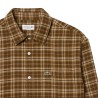 Lacoste - REGULAR FIT PLAID FLANNEL SHIRT BROWN/BEIGE
