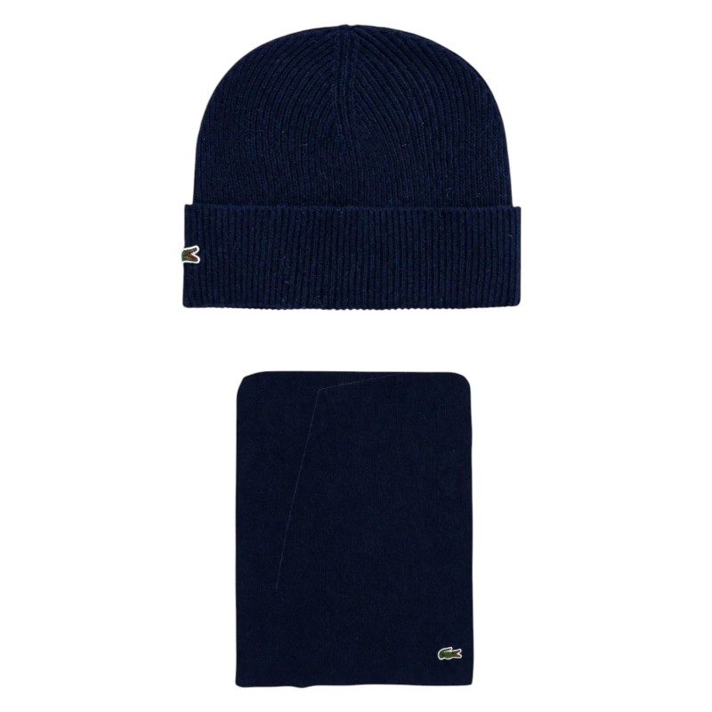 Lacoste - SET BERRETTO E SCIARPA NAVY BLUE