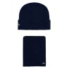 Lacoste - SET AUS MÜTZE UND SCHAL MARINEBLAU
