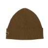 Lacoste - BONNET EN LAINE CÔTELÉ MARRON CAFÉ
