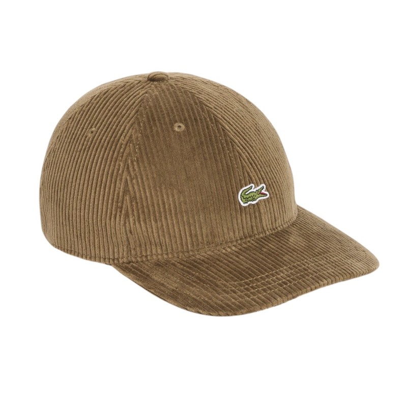 Lacoste - CAPPELLINO IN VELLUTO A COSTE COFFEE BROWN