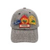 Found - CASQUETTE EN TWEED CHEVRONS À PATCHS GRIS