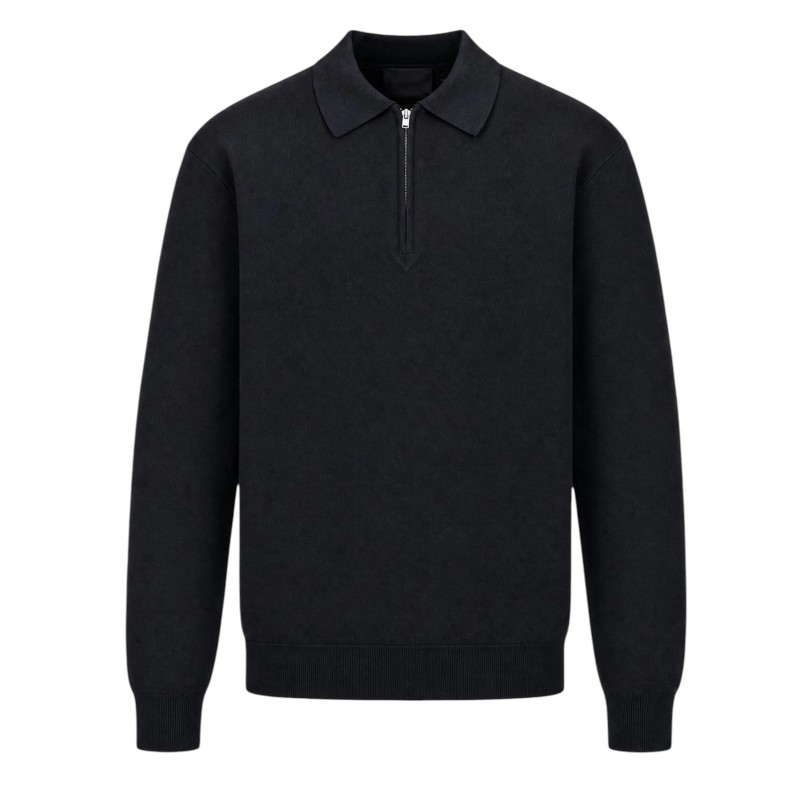 Rains - LONG SLEEVE POLO BLACK