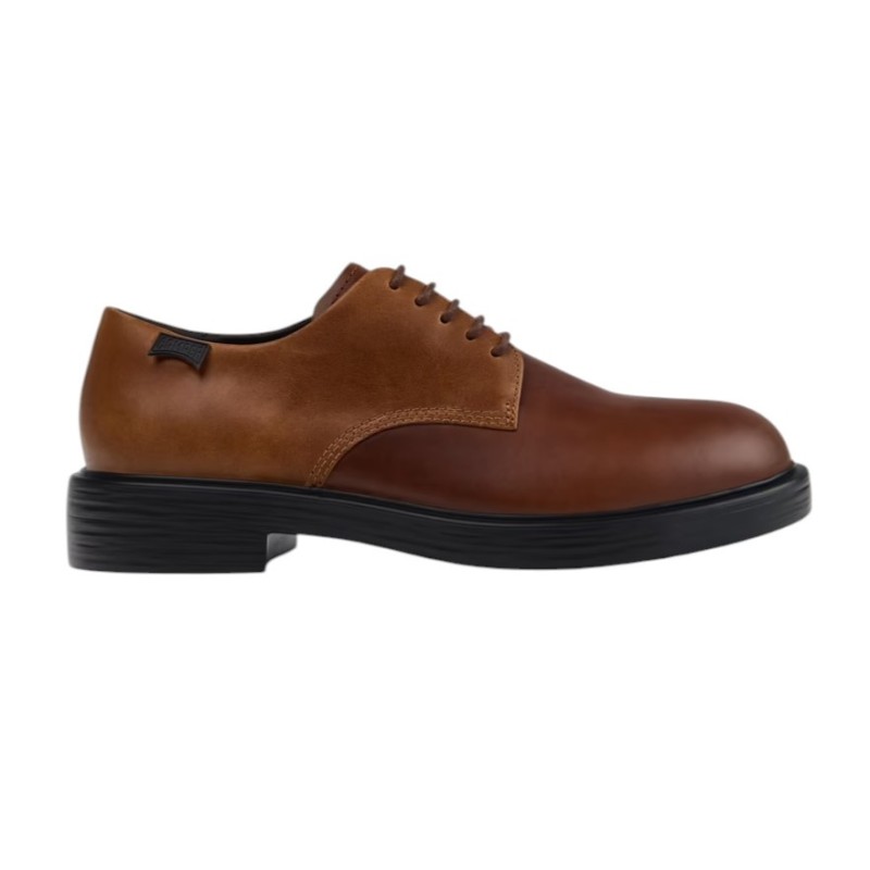 Camper - CHAUSSURES À LACETS TWINS HOMME MARRON ET BEIGE
