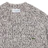 Lacoste - MAGLIONE IN LANA MERCERIZZATA BEIGE/BROWN/BLACK