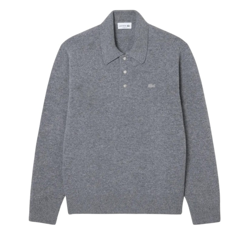 Lacoste - PULLOVER MIT POLOKRAGEN AUS WALKWOLLE GREY