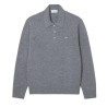 Lacoste - FELTED WOOL POLO-COLLAR JUMPER GREY