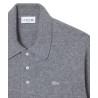 Lacoste - PULL COL POLO EN LAINE FEUTRÉE GREY
